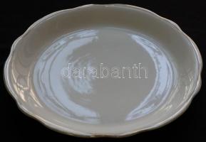 3 darabos jelzett Zsolnay porcelán tányér arany szélekkel: 2db mély és egy lapos