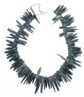 Kianit féldrágakő nyaklánc ezüst (Ag) szerelékkel