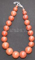 Korall nyaklánc ezüst (Ag) szerelékkel