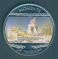 Libéria 2004. 10$ "Szabadság pillanatai-Trójai háború" multicolor T:PP Liberia 2004. 10 Dollars "Moments of Freedom/Trojan War" multicolor C:PP