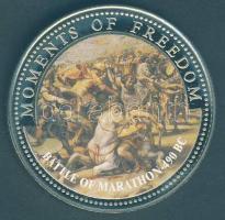 Libéria 2001. 10$ "Szabadság pillanatai-Maratoni Csata Kr.e.490." multicolor T:PP Liberia 2001. 10 Dollars "Moments of Freedom-Battle of Marathon 490 BC" multicolor C:PP