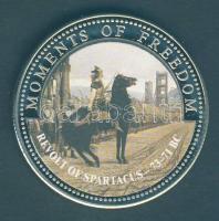 Libéria 2001. 10$ "Szabadság pillanatai-Spartacus rabszolgafelkelés Kr.e. 73-71" multicolor T:PP Liberia 2001. 10 Dollars "Moments of Freedom-Revolt of Spartacus 73-71 BC" multicolor C:PP