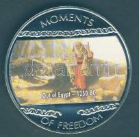 Libéria 2004. 10$ "Szabadság pillanatai-Mózes kivezeti népét Egyiptomból" multicolor T:PP Liberia 2004. 10 Dollars "Moments of Freedom-Out of Egypt 1250 BC" multicolor C:PP