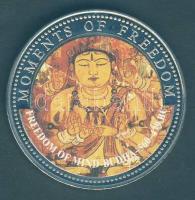 Libéria 2001. 10$ "Szabadság pillanatai-A lélek szabadsága-Buddha Kr.e.560-479" multicolor T:PP Tanúsítvánnyal Liberia 2001. 10 Dollars "Moments of Freedom-Freedom of Mind-Buddha 560-479 BC" multicolor C:PP with certificate