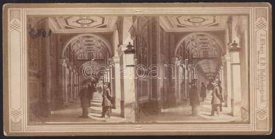 cca 1900 Mücheni sztereó fotó 8x17cm