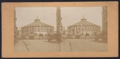 cca 1900 Párizsi Napóleon Cirkusz sztereó fotó 8x17cm