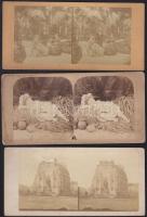 cca 1900  5db klf sztereo fotó 8x17cm