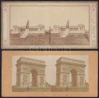 cca 1900  5db klf sztereo fotó 8x17cm