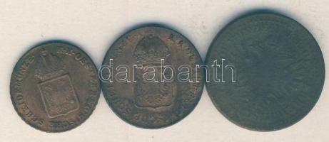 Ausztria/magyar verdejel 1816B 1/2Kr + 1Kr + 1851B 3Kr T:2-,3