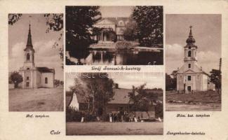 Csór, Református templom, Langenbacher-üzletház, Gróf Somssich kastély, Római katolikus templom (EK)