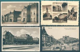 11 db használatlan régi, városképes lap, főleg történelmi Magyarország