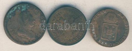 Ausztria 1816A 1/2Kr + 1851A 1Kr + Ausztria/lengyel verdejel 1780W 1Kr T:2-,3
Austria 1816A 1/2 Kreu...