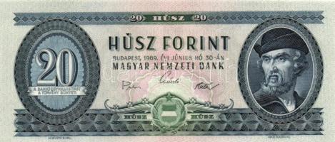1969. 20Ft (2x) egymás utáni sorszámmal T:I