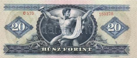 1969. 20Ft (2x) egymás utáni sorszámmal T:I