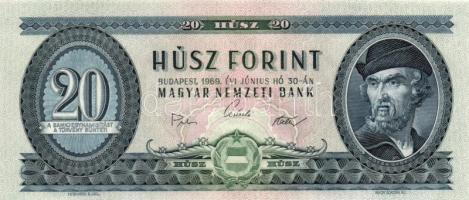 1969. 20Ft (2x) egymás utáni sorszámmal T:I