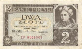 Lengyelország 1936. 2Zl T:III+ Poland 1936. 2 Zloty C:F+