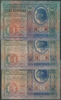 1912. 100K (3x) fő típus, fny nélkül T:II,II-