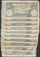 Románia 1944-1946. 5000L (46x) + 10000L (10x) T:vegyes
Romania 1944-1946. 5000 Lei (46x) + 10000 Lei...