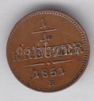 Ausztria/magyar verdejel 1851B 1/4Kr T:2-/2