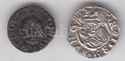 I. Lajos 1373-1382. Dénár Ag (ÉH.432a) T:3 + Rudolf 1589K-B Denár Ag (ÉH.811a) T:2-