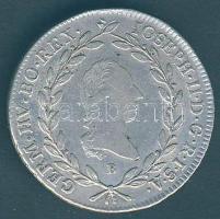 Ausztria/magyar verdejel 1786B 20Kr Ag II.József T:3+/2-