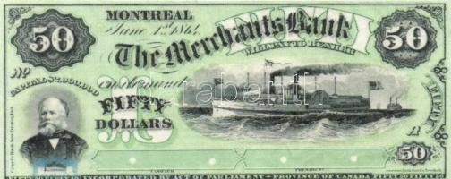 USA/Kanada 4db régi bankjegy laminált replikája 
USA/Canada Four laminated replicas of old banknotes