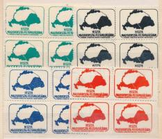 Irredenta levélzáró: Hiszek Magyarország feltámadásában 4 érték négyestömbökben