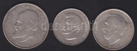 1948. 5Ft "Petőfi" + 10Ft "Széchenyi" + 20Ft "Táncsics" Ag sor T:2 ph