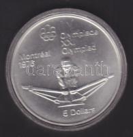 Kanada 1976. 5$ Ag "Olimpia-evezés" T:1 Canada 1976. 5 Dollars Ag "Olympics-rowing" C:Unc