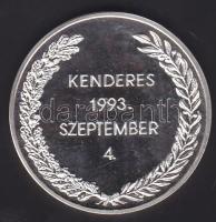 1993. "Kenderes 1993. szeptember 4." Horthy Miklós újratemetése alkalmából készült Ag(925)...