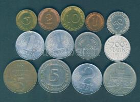 NSZK/NDK/Weimari Köztársaság 13dból álló fémpénz tétel T:vegyes