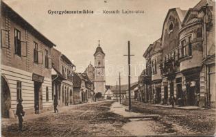 Gyergyószentmiklós Kossuth street with the shop of Albert Szőcs (EK)