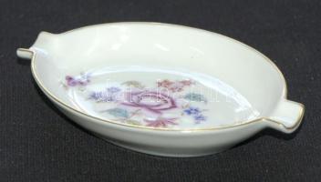 Kézzel festett sorszámozott Herendi porcelán hamutál / Handpainted numbered Herendi chinaware ashtray 12x8cm