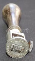 Régi, fanyelű "Dunaharaszti-alsó" köriratos vasúti dátum bélyegző / Railways stamper 13 cm
