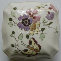 Kézzel festett sorszámozott jelzett Zsolnay porcelán bonbonier / Handpainted numbered Zsolnay chinaw...