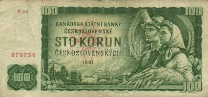 Csehszlovákia 1961. 100K (19x) T:III
Czechoslovakia 1961. 100 Korun (19x) C:F