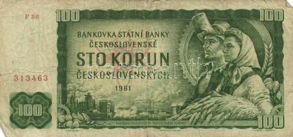 Csehszlovákia 1961. 100K (19x) T:III
Czechoslovakia 1961. 100 Korun (19x) C:F