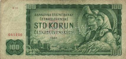 Csehszlovákia 1961. 100K (19x) T:III
Czechoslovakia 1961. 100 Korun (19x) C:F