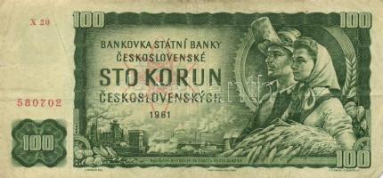 Csehszlovákia 1961. 100K (19x) T:III
Czechoslovakia 1961. 100 Korun (19x) C:F