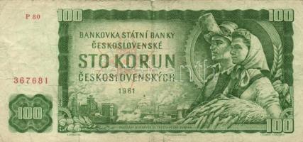 Csehszlovákia 1961. 100K (19x) T:III
Czechoslovakia 1961. 100 Korun (19x) C:F