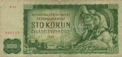 Csehszlovákia 1961. 100K (19x) T:III
Czechoslovakia 1961. 100 Korun (19x) C:F