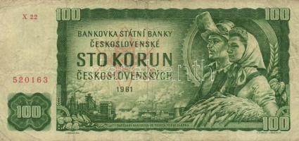 Csehszlovákia 1961. 100K (19x) T:III
Czechoslovakia 1961. 100 Korun (19x) C:F