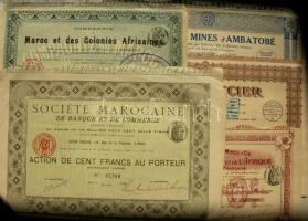 Franciaország/Marokkó 1906-1927. 5db különféle részvény  Freance/Morocco 1906-1927. Five different shares