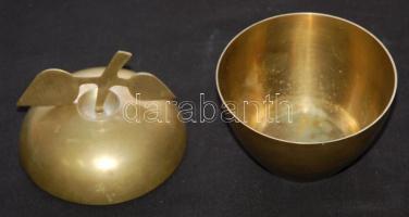 Alma formájú réz bonbonier 13cm magas