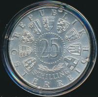 Ausztria 1956. 25Sch Ag "Mozart" T:2 Tanúsítvánnyal Austria 1956. 25 Schilling Ag "Mozart" C:XF with certificate