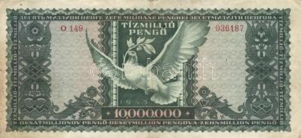 1923. 100K Nyomdahely jelölés nélkül T:III- + 1945. 10.000P + 10.000.000P + 1946. 100.000.000P T:II,...