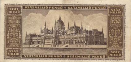 1923. 100K Nyomdahely jelölés nélkül T:III- + 1945. 10.000P + 10.000.000P + 1946. 100.000.000P T:II,...