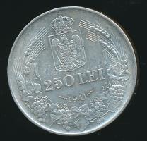 Románia 1941. 250L Ag T:2- Romania 1941. 250 Lei Ag C:VF
