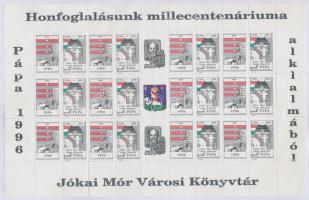 1996 Honfoglalásunk millecentenáriuma alkalmából levélzáró teljes ív