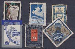 1902-1938 6 db ritka magyar levélzáró